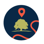 The Next Stop Campaign Logo Circle With The Matthews House Tree Inside It